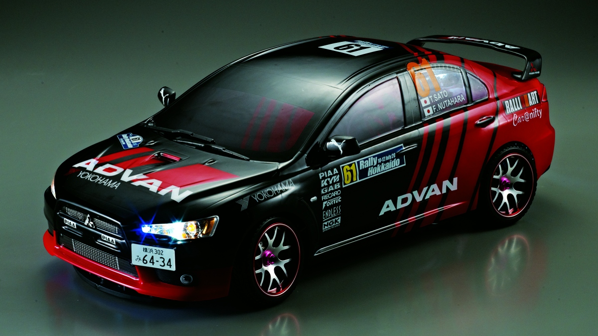 mitsubishi evo rc car body